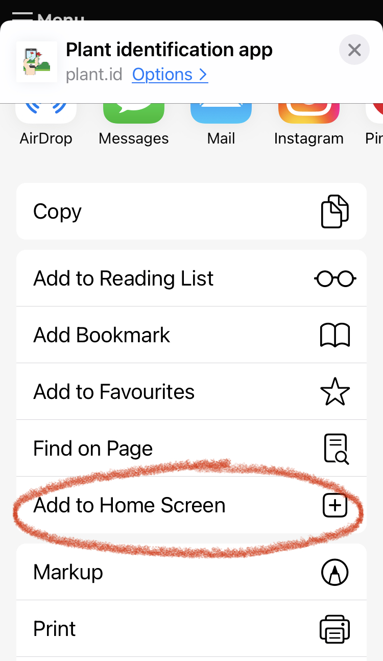 Use Plant.id Demo as an app Plant.id